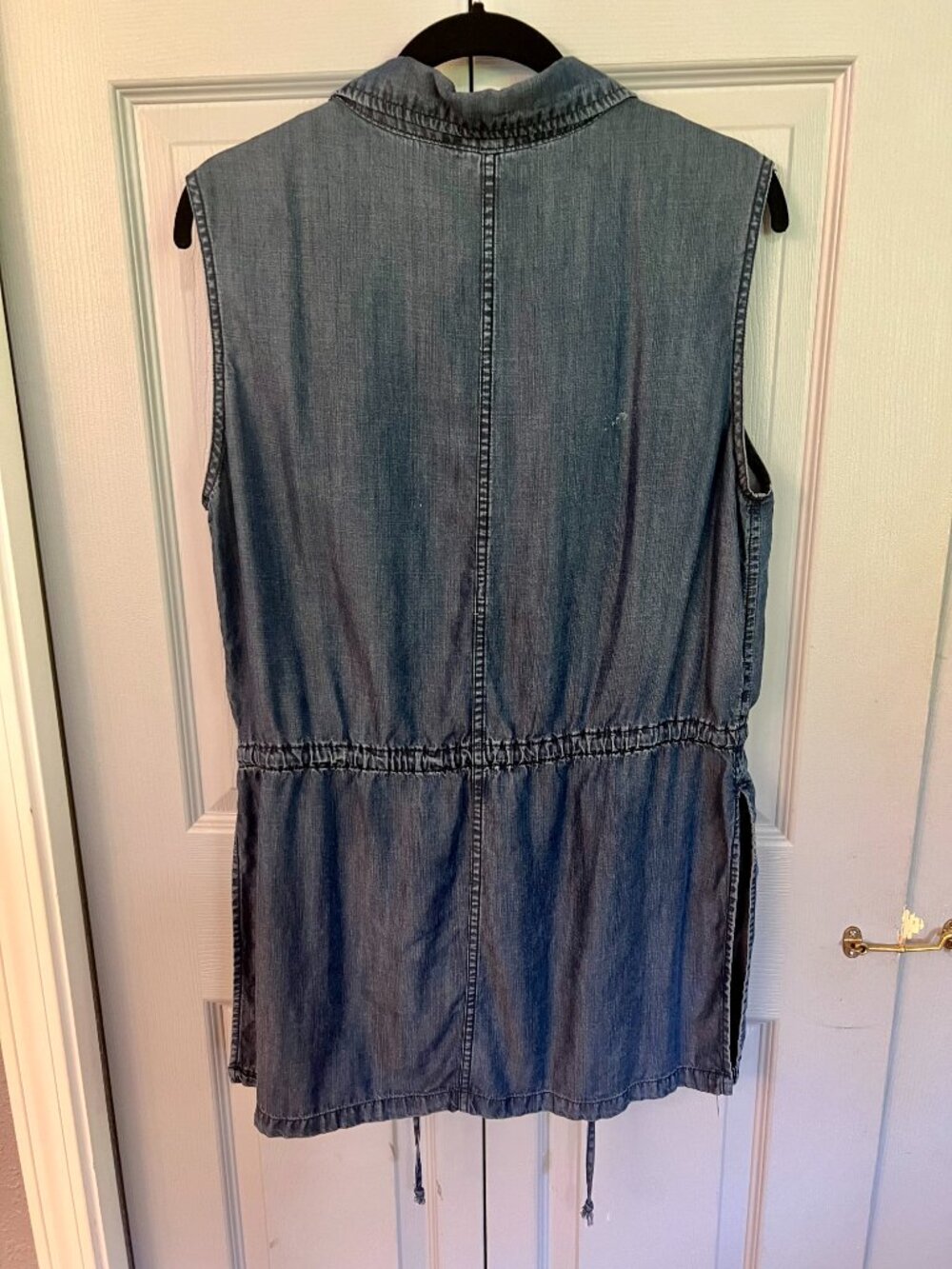 Buffalo Blue Soft Denim Sleeveless Utility Vest - Picture 2 of 5